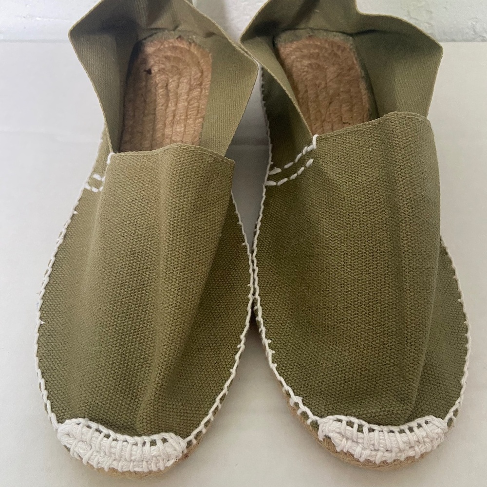 Handmade new Spanish olive green Alpargata/Espadrille
